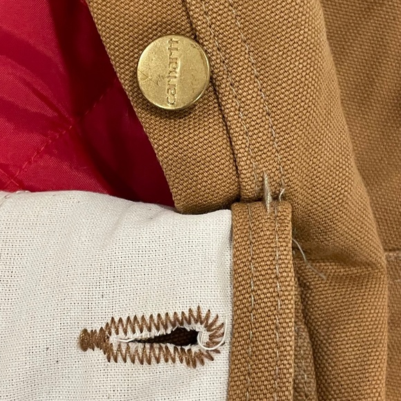 Carhartt R41 Overall Men’s 36W 34L Duck Zip-to-Thigh Bib Quilt Lined Brown - Picture 12 of 16